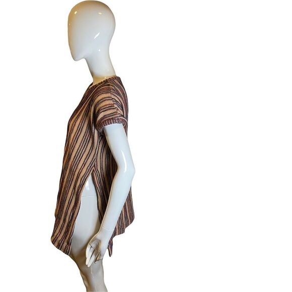 Carol Horn Knit Striped Wool Tunic 70s Pullover - Picture 14 of 15